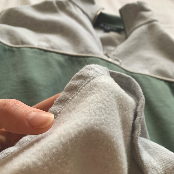 THRIFTED Mixed Threads quarter zip up sweater - Picture 4 of 4